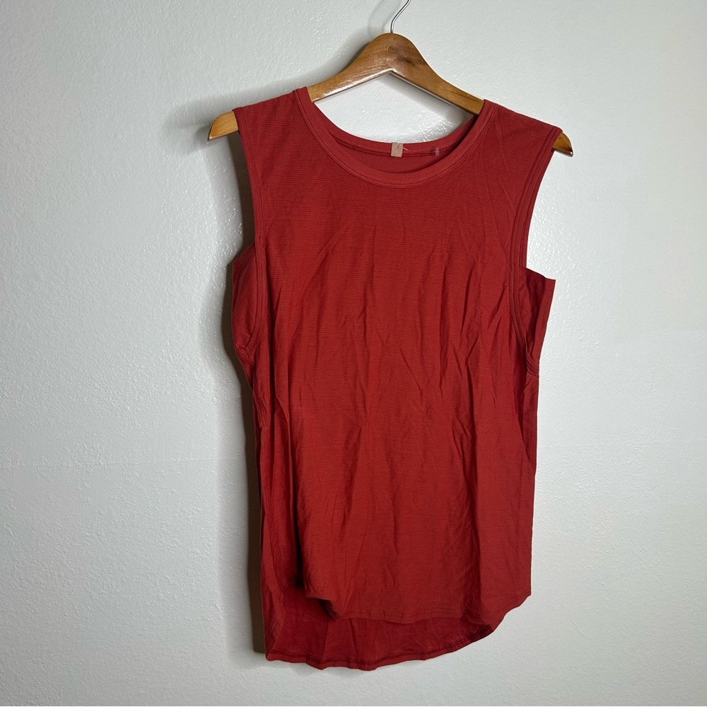 Lunya Cotton Blend Red Pajama Tank Top Size X- Small